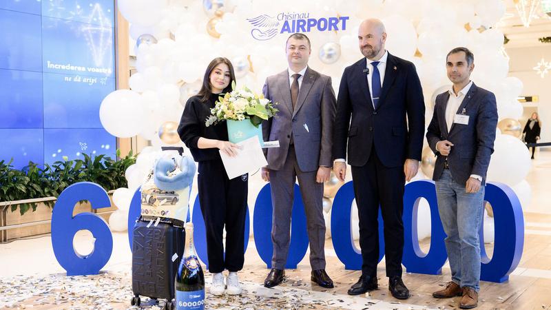 Aeroportul Chișinău atinge un prag istoric: pasagerul cu numărul 6 milioane